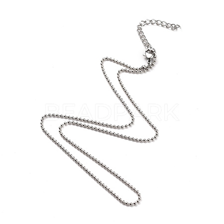 Brass Ball Chain Necklaces NJEW-JN02912-01-1