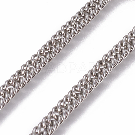 Tarnish Resistant 304 Stainless Steel Double Link Chains CHS-L020-039P-1