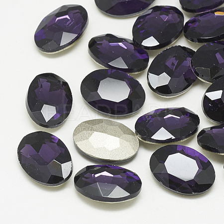 Pointed Back Glass Rhinestone Cabochons RGLA-T080-10x14mm-16-1