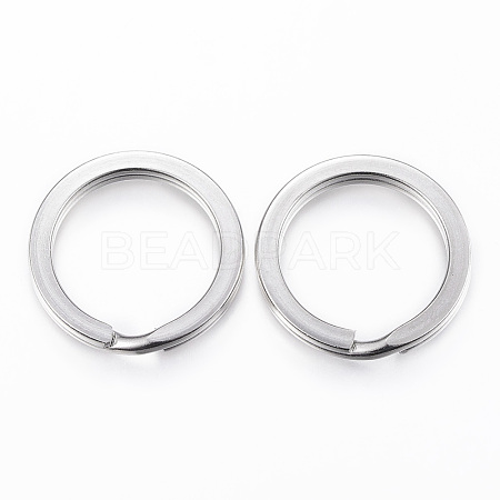 Tarnish Resistant 304 Stainless Steel Split Key Rings STAS-P177-1.8x25mm-P-1