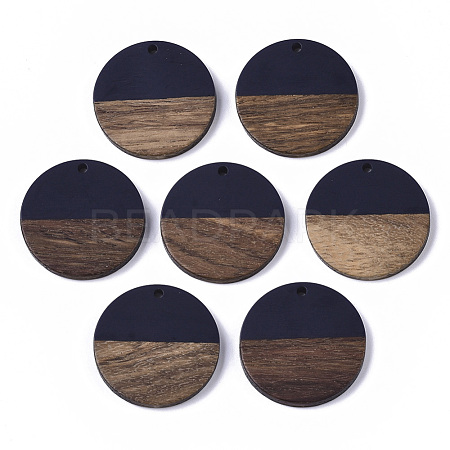 Resin & Wood Pendants X-RESI-S358-02B-15-1