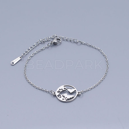 Tarnish Resistant 201 Stainless Steel Link Bracelets BJEW-T011-JN506-1-1