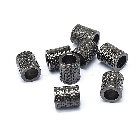 Rack Plating Brass European Beads X-KK-O125-07B-1