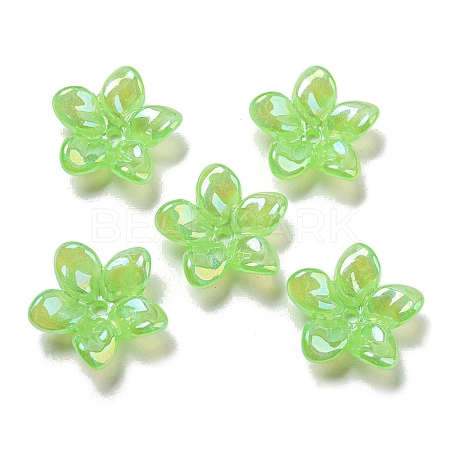 AB Color Plated Acrylic Beads X-OACR-G034-01B-1