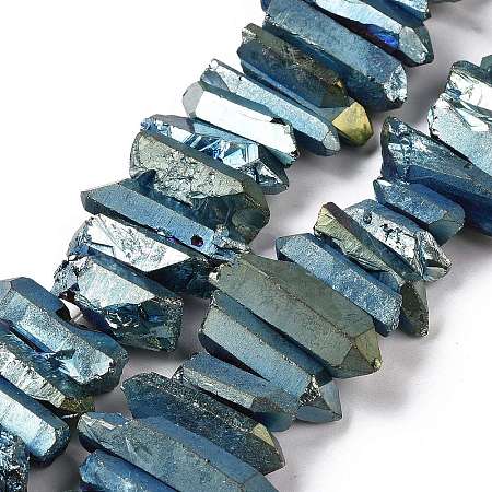 Natural Quartz Crystal Points Beads Strands G-K181-B16-1