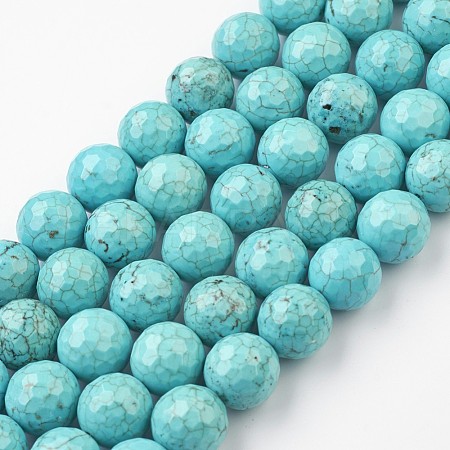 Synthetic Turquoise Bead Strands G-G945-05-14mm-1