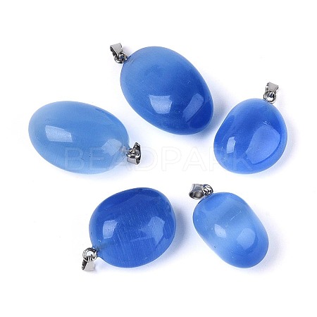 Cat Eye Pendants G-N360-07P-07-1
