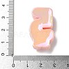 Electroplate Number Theme Resin Beads RESI-Q015-01F-3