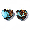 Assembled Bronzite and Synthetic Turquoise Pendants G-T111-04C-6