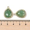 Natural Green Strawberry Quartz Faceted Teardrop Pendants G-I382-01G-07-3