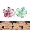 Baking Paint Transparent Glass Bead Caps DGLA-N014-06-3