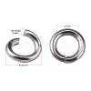 Tarnish Resistant 304 Stainless Steel Open Jump Rings STAS-Q186-02-4x0.8mm-2