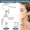 200Pcs 316 Surgical Stainless Steel French Earring Hooks STAS-BBC0006-20-2