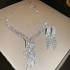 Brass Rhinestone Tassels Jewerly Sets WGFAAA4-02-1