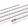 304 Stainless Steel Ball Chain Necklaces NJEW-F249-03P-1