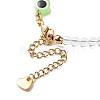 Natural Quartz Crystal & Resin Evil Eye Beaded Bracelet and Necklace SJEW-JS01253-5