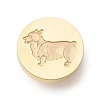 Golden Tone Wax Seal Brass Stamp Heads AJEW-U008-03G-12-1