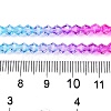 Gradient Color Baking Paint Glass Bead Strands DGLA-A039-T6mm-A08-5