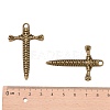 Tibetan Style Metal Dagger Pendants MLF1306Y-3