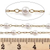 Handmade Round ABS Imitation Pearl Beaded Chains CHS-P019-09A-G-2