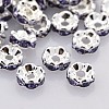 Brass Rhinestone Spacer Beads X-RB-A014-L4mm-18S-NF-1