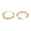 Brass Micro Pave Clear Cubic Zirconia Half Hoop Earrings EJEW-L234-024G-2