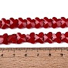 Opaque Glass Beads Strands GLAA-Q118-01B-C02-4