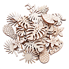 100Pcs Unfinished Wood Piece Decorations WOOD-CJ0001-58-1