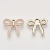 Light Gold Plated Alloy Pendants X-ENAM-T009-40A-2