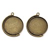 Zinc Alloy Pendant Cabochon Settings FIND-NH0001-13C-AB-1