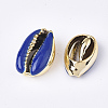 Electroplated Cowrie Shell Beads SSHEL-T008-11G-01-2