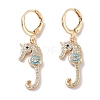 Real 18K Gold Plated Brass Dangle Leverback Earrings EJEW-L269-027G-01-1