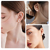 6Pcs 3 Colors Natural Cultured Freshwater Pearl Stud Earrings EJEW-TAC00027-9