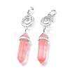 Cherry Quartz Glass Pointed Big Pendants G-D0021-01P-20-3