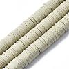 Flat Round Handmade Polymer Clay Beads CLAY-R067-12mm-02-1
