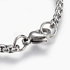 304 Stainless Steel Box chain Necklaces NJEW-F242-13P-C-3