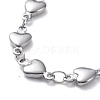 Tarnish Resistant 304 Stainless Steel Heart Link Chain Bracelets BJEW-JB05615-2
