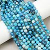 Natural Gemstone Hemimorphite Round Beads Strands G-L145-6mm-01-5