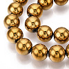 Non-magnetic Synthetic Hematite Beads Strands G-S096-10mm-2-3