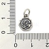 925 Sterling Silver Flower Charms with Jump Rings and 925 Stamp STER-M021-02AS-02-3