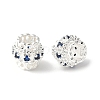 Brass Micro Pave Cubic Zirconia European Beads KK-U067-07S-2