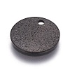 304 Stainless Steel Textured Pendants X-STAS-I098-01-15mm-B-1