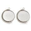 Zinc Alloy Pendant Cabochon Settings X-FIND-NH0001-13B-P-1