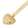 Brass Micro Pave Clear Cubic Zirconia Pendant Necklaces for Women NJEW-S429-05G-01-1