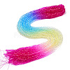 Transparent Glass Beads Strands X-GLAA-E036-07O-1