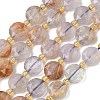 Natural Purple Phantom Quartz Purple Lodolite Quartz Beads Strands G-C116-A184-02-2