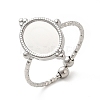 Non-Tarnish 304 Stainless Steel Open Cuff Ring Findings STAS-E180-07P-1