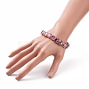 Rectangle Glass Beaded Stretch Bracelet for Women BJEW-JB08102-3