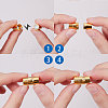 Brass Locking Tube Magnetic Clasps KK-SC0001-11-6