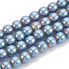 Electroplate Non-magnetic Synthetic Hematite Beads Strands G-N0318-15-A-2